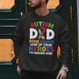 Autism Dad Puzzle Ribbon Proud Son Hero Autism Awareness Men Sweatshirt