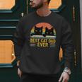 Best Cat Dad Ever Retro Style Cats Lover Men Sweatshirt