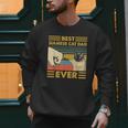 Best Siamese Cat Dad Ever Retro Vintage Sunset Men Sweatshirt