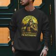 Bigfoot Outdoor Hiking Dad Joke Im Outstanding Sasquatch Men Sweatshirt