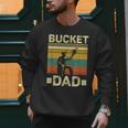 Bucket Dad Softball Dad Baseball Coach Father's Day Men Sweatshirt Bucket Dad Softball Dad Baseball Coach Father's Day Men Sweatshirt