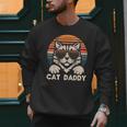 Cat Daddy Sunglasses Sunset Retro Fur Dad Papa Kitten Men Men Sweatshirt