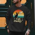 Cat Daddy Vintage Cat Lover Cat Dad Fathers Day Men Sweatshirt