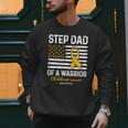 Childhood Cancer Survivor Support Step Dad Of A Warrior Men Sweatshirt
