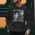 Cool Alpha Wolf Meme Don't Worry Kitten Daddy's Here Men Sweatshirt