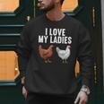 Cool Chicken Art For Men Women Dad Rooster Chicken Farmer Men Sweatshirt