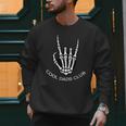 Cool Dads Club Skeleton Rock Pocket Fathers Day Rocker Hand Men Sweatshirt