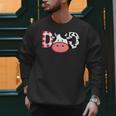Cow Mom Or Dad Birthday Farm Birthday Party Men Sweatshirt