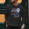 Crested Gecko Moon Retro Reptile Mom Dad Breeder Lover Men Sweatshirt