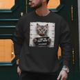 Cute Cat Mugshot Humorous Cat For Cats Lover Cat Mom Cat Dad Men Sweatshirt
