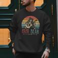 Cute Papa Bear Vintage Father's Day Retro Dad Guitar Men Sweatshirt