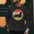 Dachshund Long Haired Dog Vintage Mom Dad Retro Men Sweatshirt