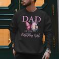 Dad 1st First Birthday Matching Family Butterfly Floral Men Sweatshirt