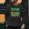 Dad Of The Birthday Boy Family Gaming Pixel Birthday Party Men Sweatshirt
