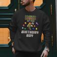 Dad Of The Birthday Boy Video Gamer Pixel Number Men Sweatshirt