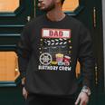 Dad Birthday Crew Movie Night Theme Matching Party Men Sweatshirt