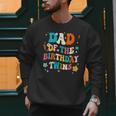 Dad Of The Birthday Twins Boys Girls Party Retro Bday Men Sweatshirt