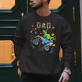 Dad Building Blocks Monster Truck Dinosaur Birthday Men Sweatshirt