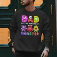 Dad Little Monster Kids 1st Birthday Party Family Monster Small Men Sweatshirt