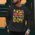 Dad And Mom Dada Birthday Boy Building Bricks Family Party Men Sweatshirt