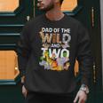 Dad Of The Wild Two Zoo 2nd Birthday Safari Jungle Animal Men Sweatshirt