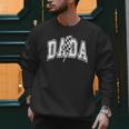 Dada Lightning Bolt Checkered Varsity Dad Men Father's Day Men Sweatshirt Dada Lightning Bolt Checkered Varsity Dad Men Father's Day Men Sweatshirt