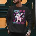 Daddy Of The Birthday Girl Dabbing Unicorn Dad Daddy Small Men Sweatshirt