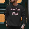 Daddy Chill Pink Distressed Men Sweatshirt Daddy Chill Pink Distressed Men Sweatshirt