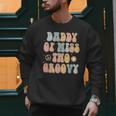 Daddy Dad Two Groovy Second Birthday Retro 2nd Bday Party Men Sweatshirt