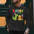 Daddy Of The Two Rex 2Nd Birthday Boy Dinosaur T-Rex Men Sweatshirt