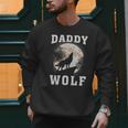 Daddy Wolf Wolves Dad Moon Fathers Day Men Sweatshirt