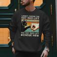 I Didn't Choose The Cat Dad Life Funny Cat Lovers Vintage Men Sweatshirt I Didn't Choose The Cat Dad Life Funny Cat Lovers Vintage Men Sweatshirt