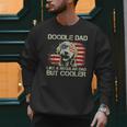 Doodle Dad Goldendoodle Regular Dad But Cooler American Flag Men Sweatshirt