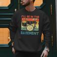 Drumming Basement Drum Set Drummer Rock Dad Grandpa Men Sweatshirt