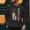 Father's Day Baseball Papa USA Flag Dad Men Baseball Men Sweatshirt