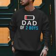 Father's Day Tee Dad Of 2 Boys Man Idea Men Sweatshirt