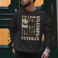 Grandpa Veteran Fathers Day Dad Veteran Camo American Flag Men Sweatshirt