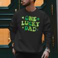 Groovy St Patrick's Day Apparel One Lucky Dad Shirt Small Modern Groovy St Patrick's Day Shirt Men Sweatshirt