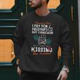 Homeschool Dad Kissing The Teacher Homeschool Dad Men Women Kids Men Sweatshirt