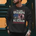 I'm A Dad Grandpa And Veteran Retro Papa Grandpa Men Sweatshirt