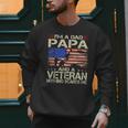 I'm A Dad Papa And Veteran Retro Dad Papa Grandpa Men Sweatshirt