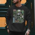 Kid Play Cars On Dad Back Race Track Mat Fathers Day Men Sweatshirt