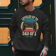 I Leveled Up To Dad Of 2 2026 Promoted To Dad Of Two Kids Men Sweatshirt