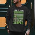 Look At Those Stripes Lawn Mowing Dad Lawn Mower Small Men Sweatshirt