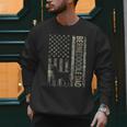 Mini Bernedoodle Dad Camo USA Flag DESIGN ON BACK Men Sweatshirt