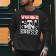 New Dad Prepared For Diaper Duty Daddy Diaper Duty Men Sweatshirt