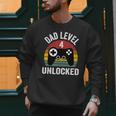 New Dad Shirt Dad Level 4 Unlocked For 4 Kids Gaming Men Sweatshirt