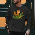 Orange Cat Dragon Riding Animal Lover Mom Dad Kids Men Sweatshirt