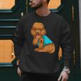 Poodle I Love Dad Tattoo Apparel Dog Dad Dads For Men Women Men Sweatshirt