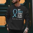 Prostate Cancer Awareness Light Blue Ribbon Dad Survivor Men Sweatshirt